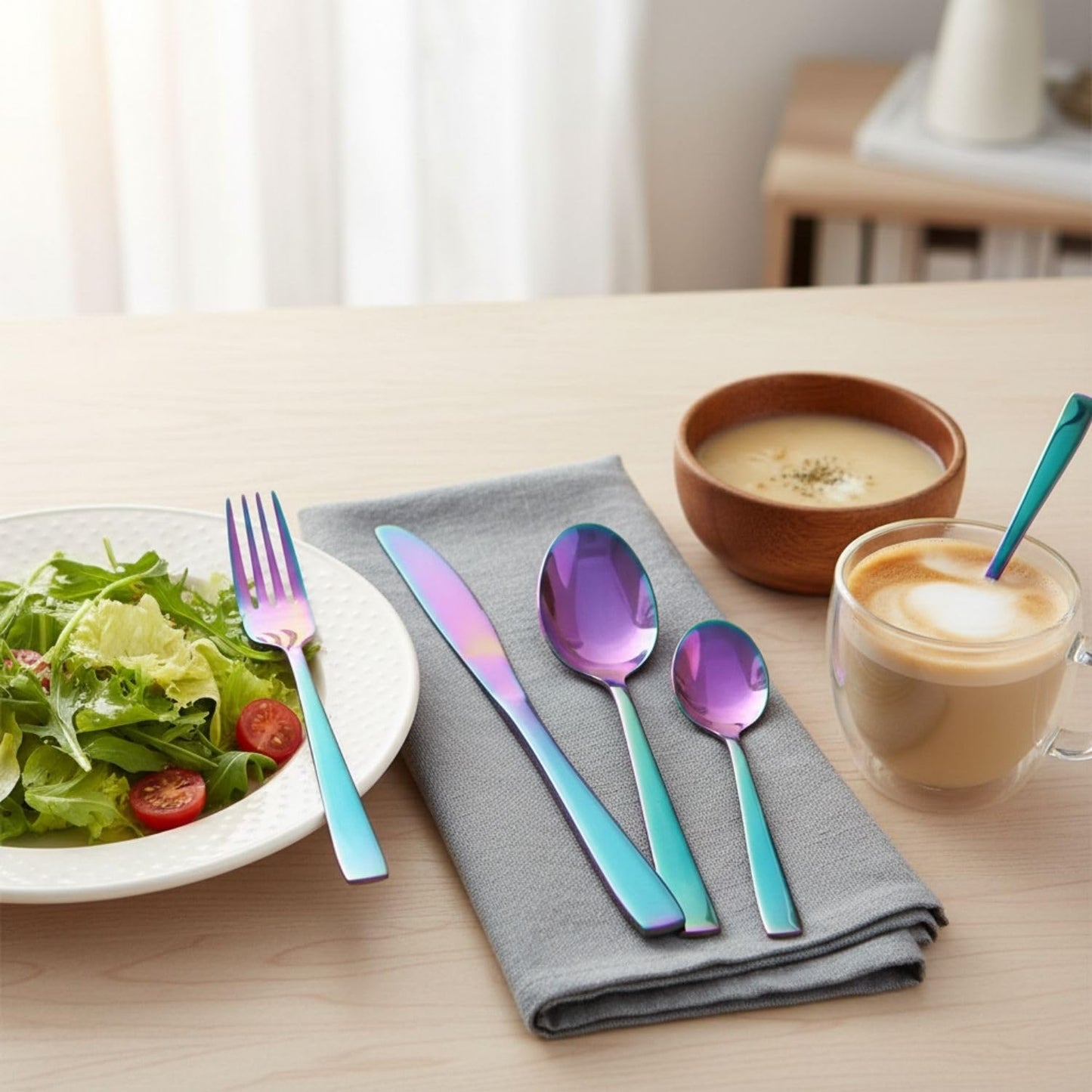 Rainbow Royal Cutlery Set Mirror Design