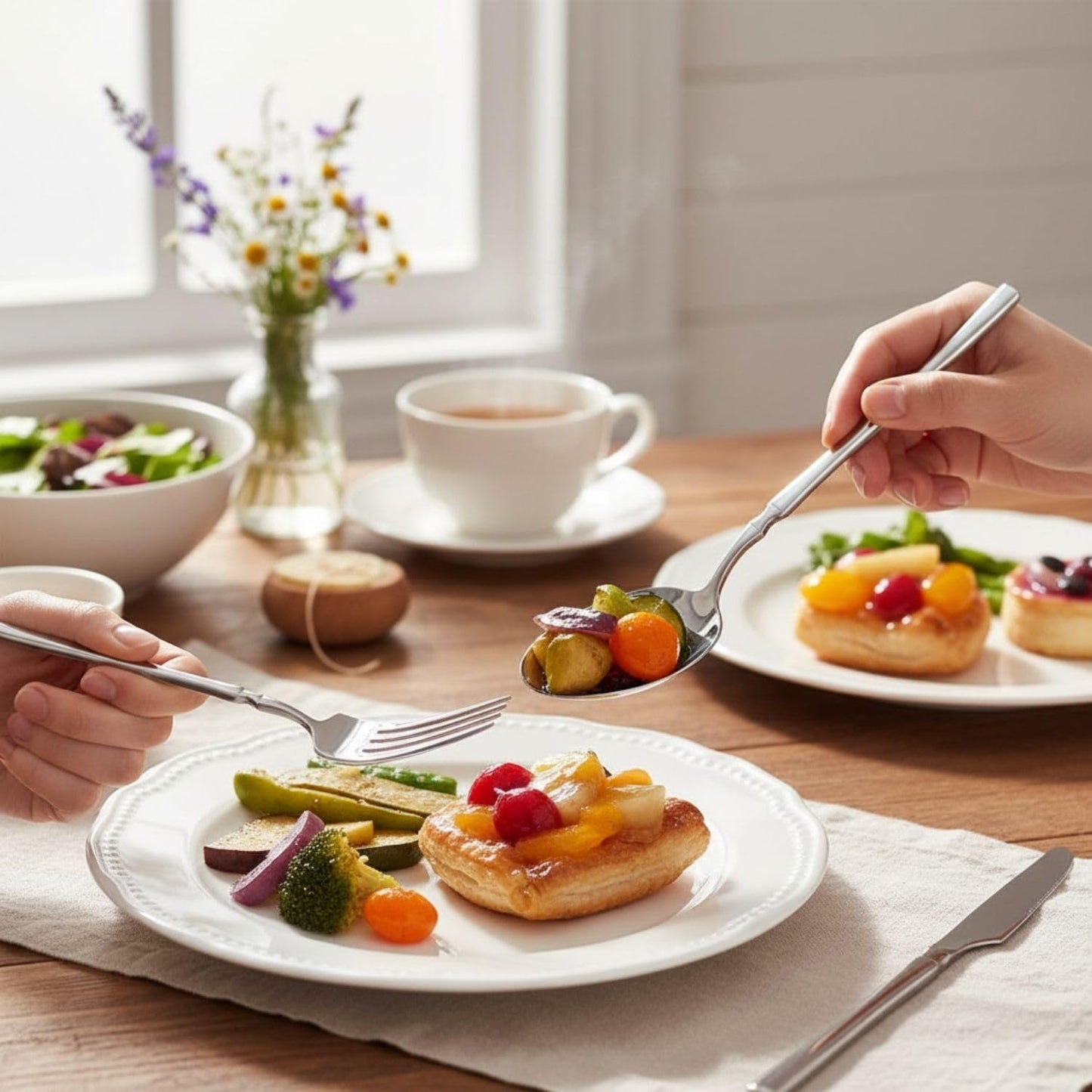 Silver Fork & Spoon Set Elegant Design