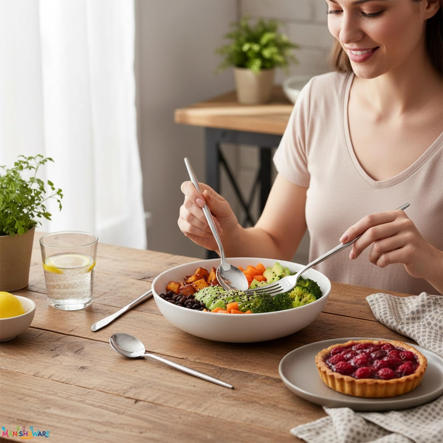 Silver Royal Cutlery Set Slim Design