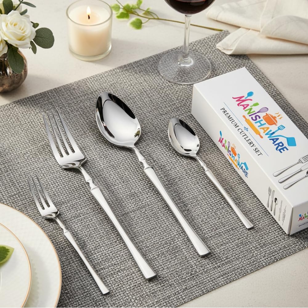 Silver Essential Cutlery Set Elegant Design
