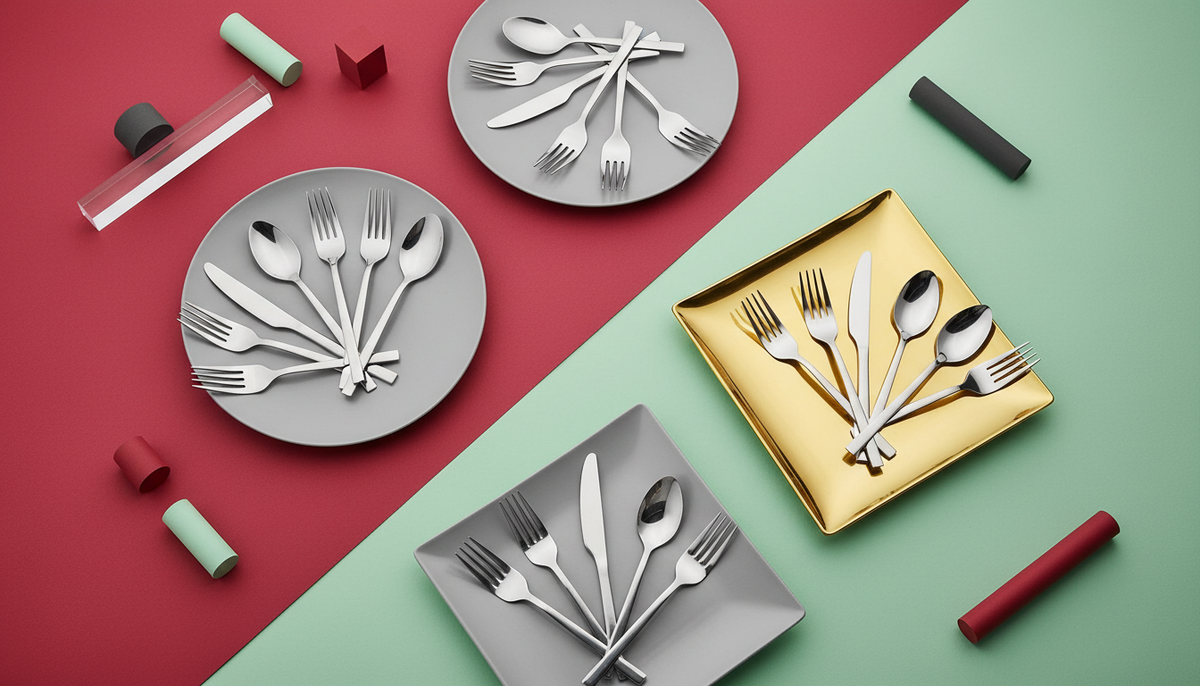 Colourful cutlery on festive plates – return gift ideas for functions