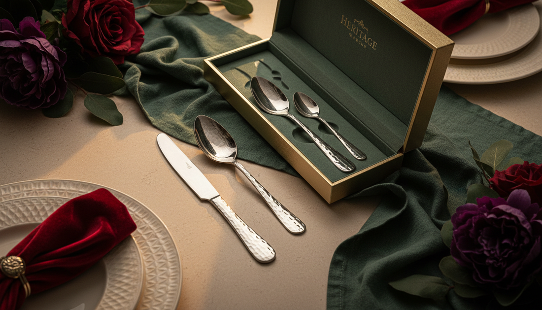 Cutlery set in a gift box for corporate Diwali gifting – MANISHAWARE