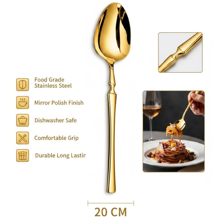 Gold Dinner Spoon Elegant Design