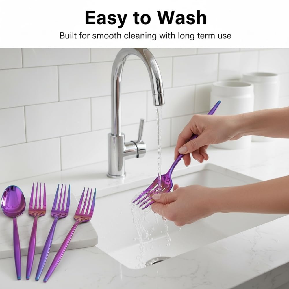 Manishaware Slim Handle Stainless Dinner Steel Fork set for Kitchen or Dining Table