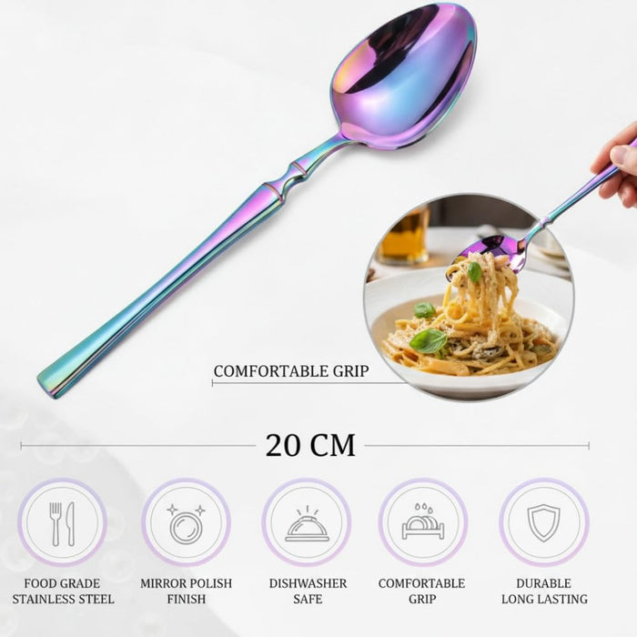 Rainbow Dinner Spoon Elegant Design