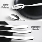Mirror design premium cutlery set in Silver stainless steel, 10 Pcs, a perfect wedding, housewarming, corporate and festival gift