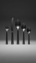 Slate Finish Geometric Flatware Set