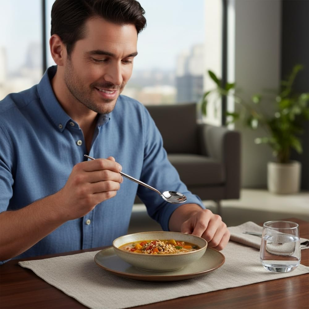 Manishaware Slim Handle Stainless Steel Cutlery Set