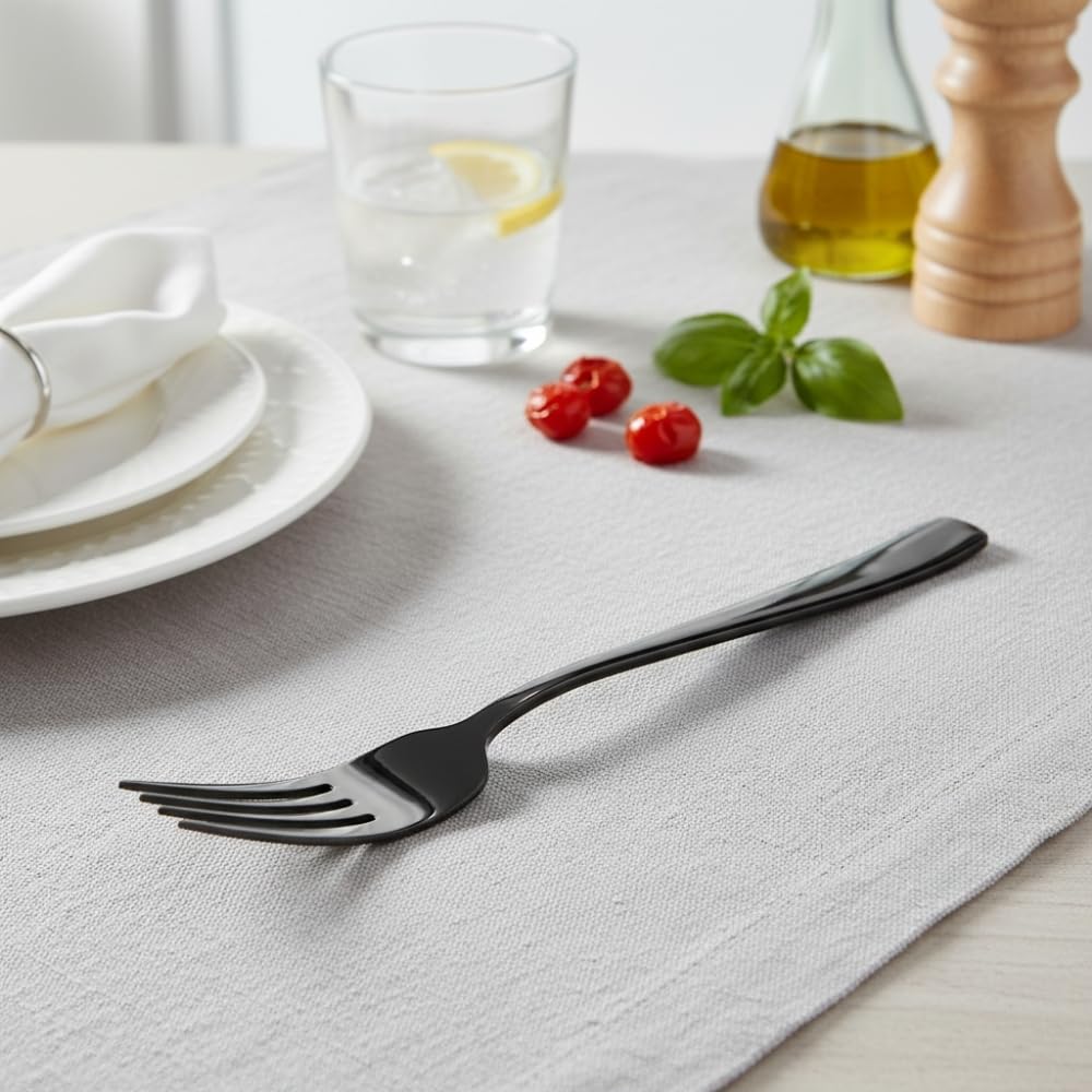 Black Dinner Fork Mirror Design