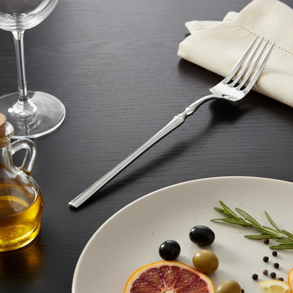 Manishaware Stylish Stainless Dinner Steel Fork set for Kitchen or Dining Table