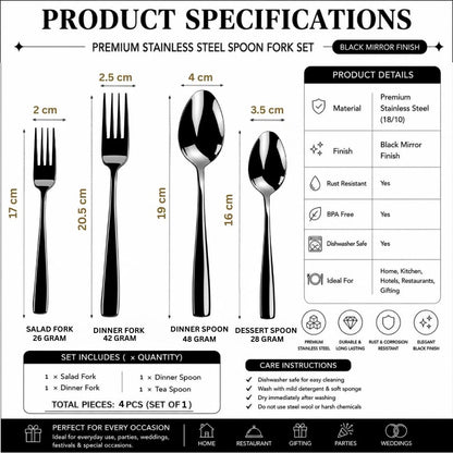 Essential Cutlery Set Mirror Design
