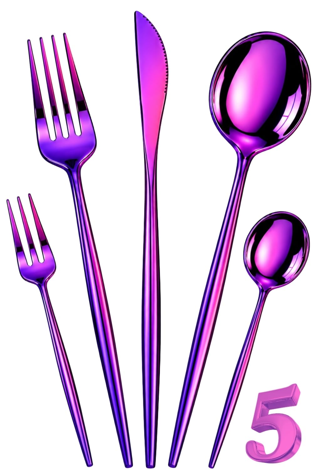Pink Slim design premium cutlery set in 18/10 stainless steel, a perfect wedding, housewarming, corporate and festival gift
