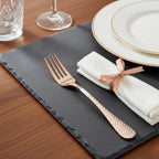 Rose Gold Checker design fork set in 18/10 stainless steel, a perfect wedding, housewarming, corporate and festival gift