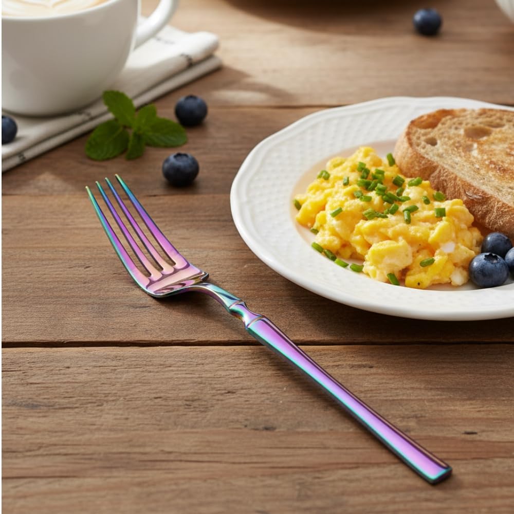 Manishaware Stylish Stainless Dinner Steel Fork set for Kitchen or Dining Table