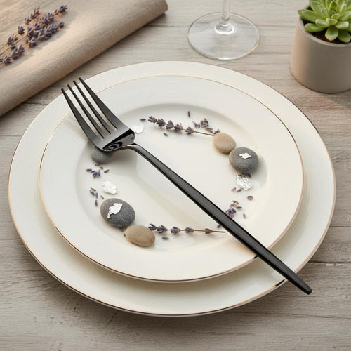 Black Dinner Fork Slim Design