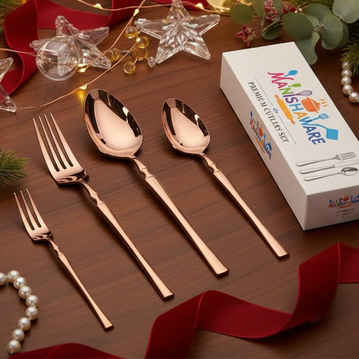 Rosegold Essential Cutlery Set Elegant Design