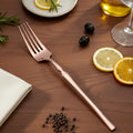 Manishaware 12 Pcs ROSEGOLD Stylish Stainless Dinner Steel Fork set for Kitchen or Dining Table