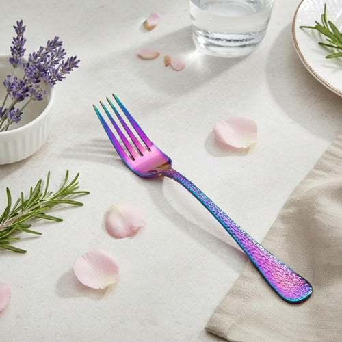 Rainbow Dinner Fork Hammer Design