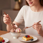 Rose Gold stainless steel spoon and fork set, Mirror design, 12 Pcs, a perfect wedding, housewarming, corporate and festival gift
