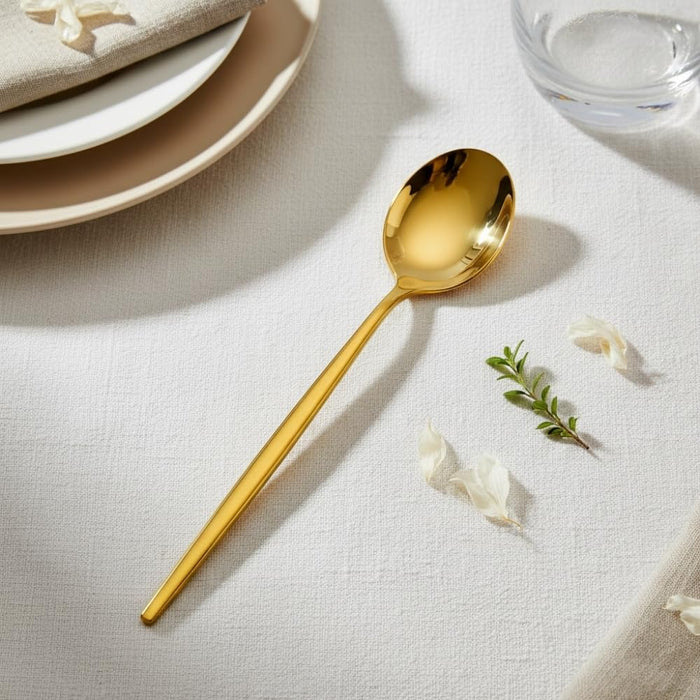 Gold Dinner Spoon Slim Design