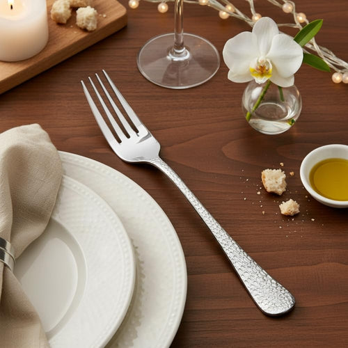 Silver Dinner Fork Hammer Design