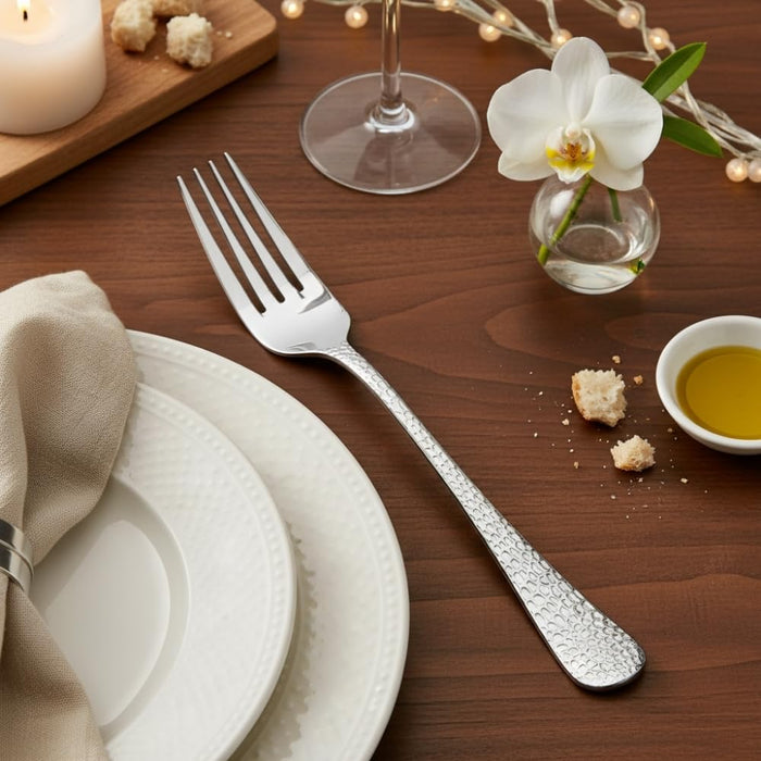 Silver Dinner Fork Hammer Design