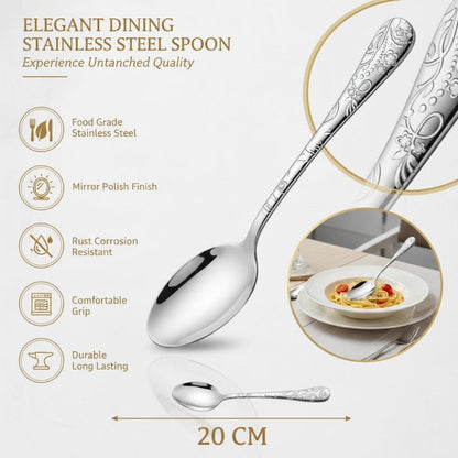 Dinner Spoon Floral Design