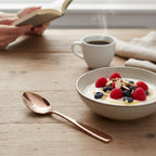 Rose Gold spoon set with Mirror finish handles, 24 Pcs, a perfect wedding, housewarming, corporate and festival gift