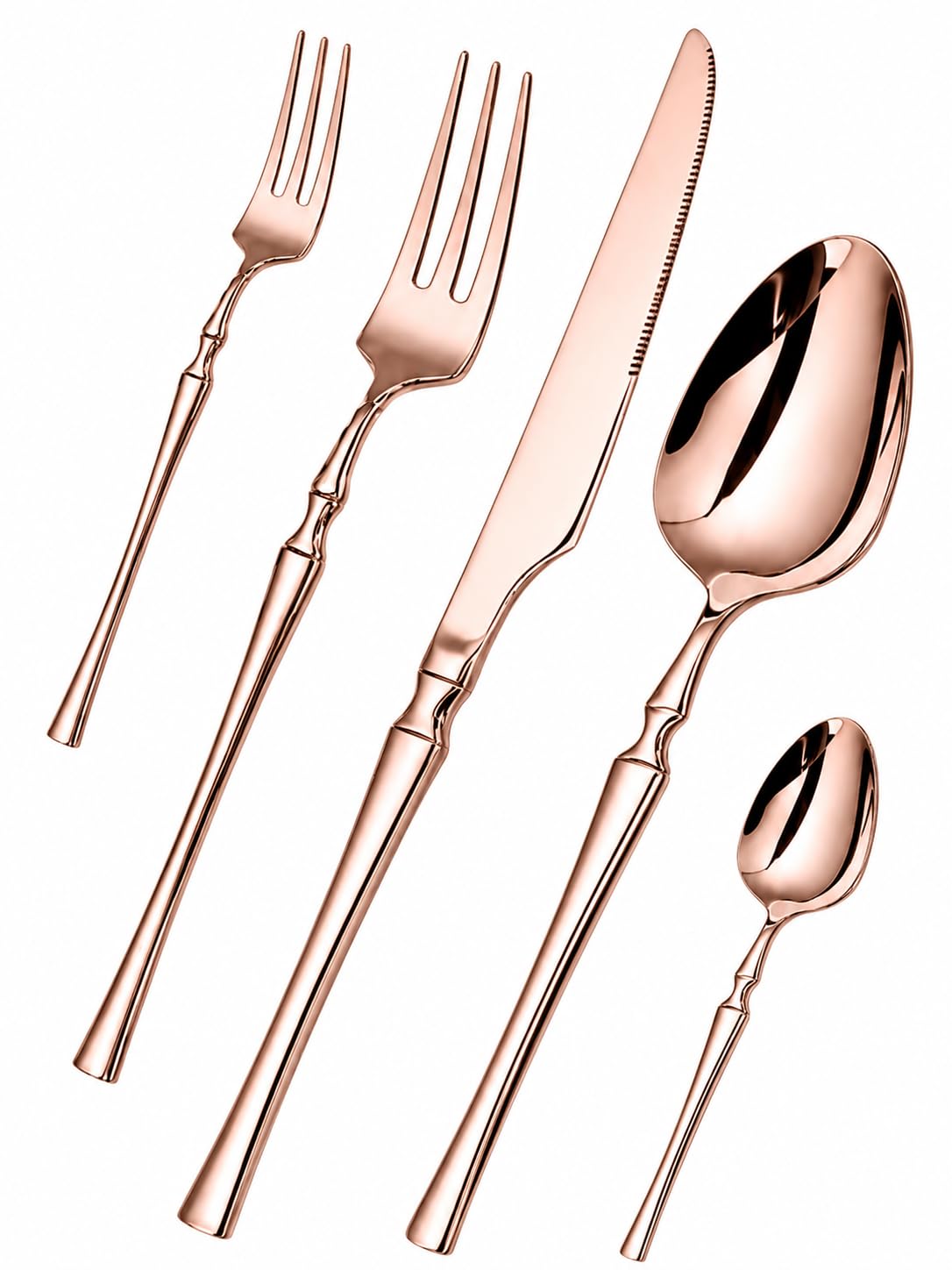 Manishaware Elegant Handle Heavy duty Stainless Steel Cutlery Set for Dining table (spoon set+ forks set+ Butter knife+ Dessert Spoon+ Fuit Fork for kitchen)
