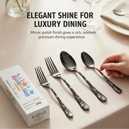 Essential Cutlery Set Floaral Design