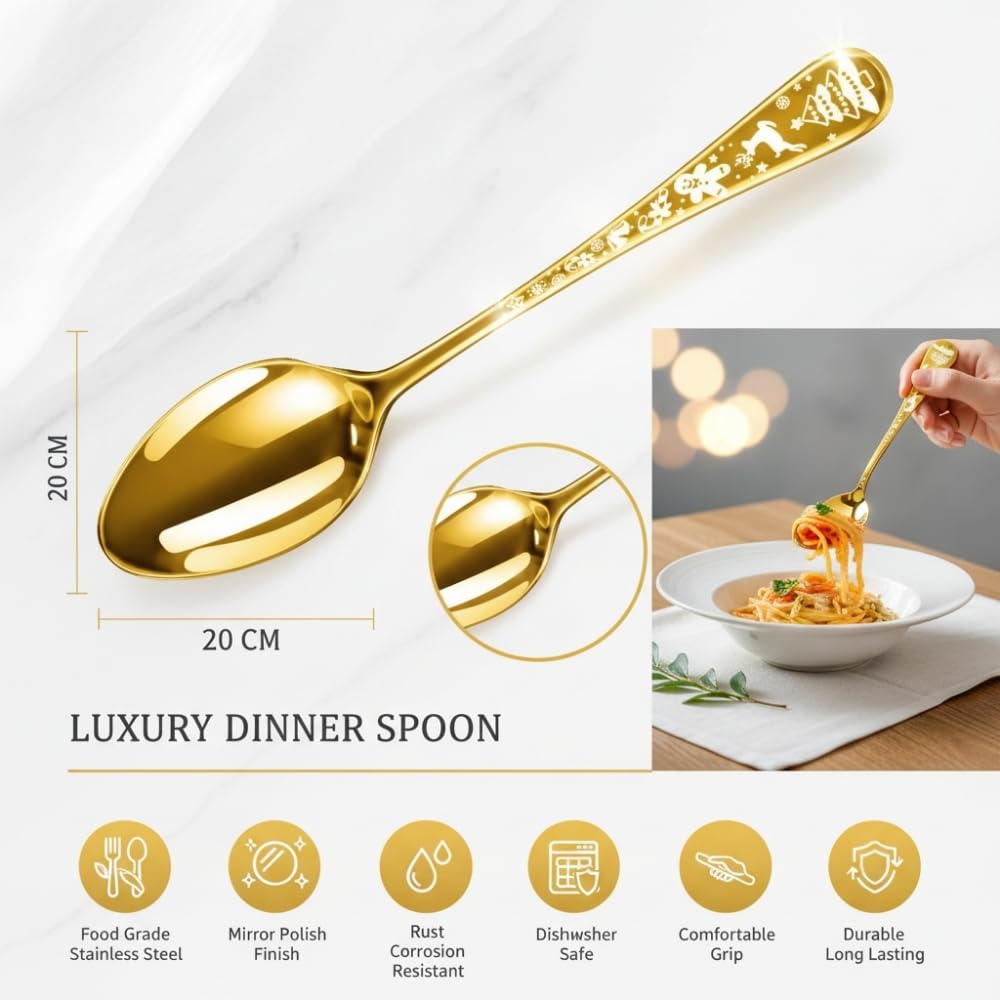 Manishaware Christmas Stainless Steel Cutlery Set