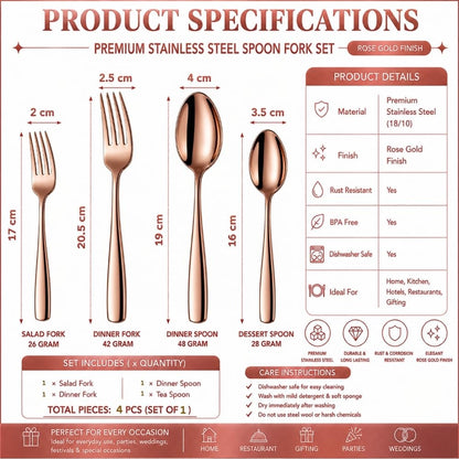 Essential Cutlery Set Mirror Design