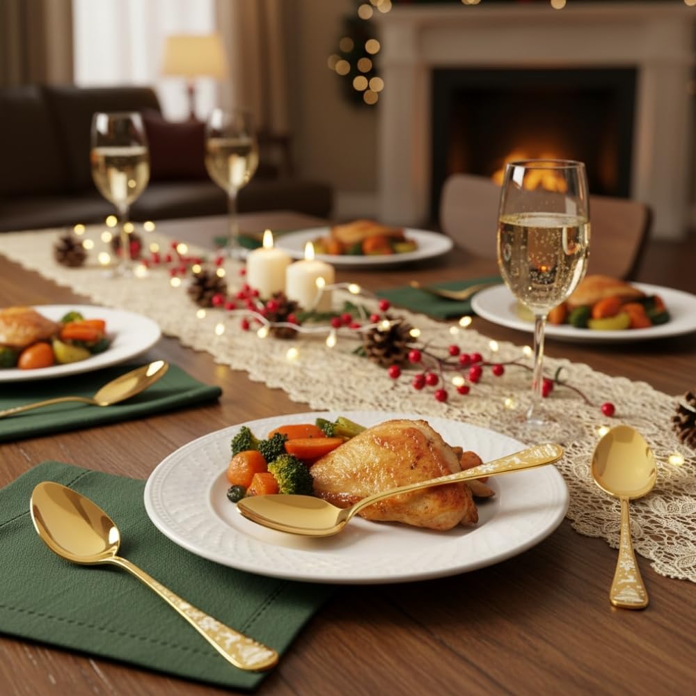 Manishaware Christmas Stainless Steel Cutlery Set