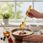 Gold Mirror spoon set, 24 Pcs, dishwasher safe, a perfect wedding, housewarming, corporate and festival gift