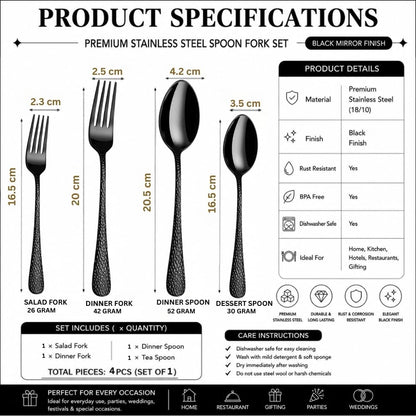 Essential Cutlery Set Hammer Design
