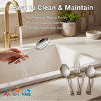 Silver Mirror Indian cutlery set, 24 Pcs, dishwasher safe, a perfect wedding, housewarming, corporate and festival gift