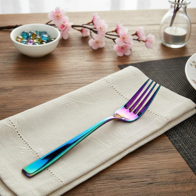 Rainbow Dinner Fork Mirror Design