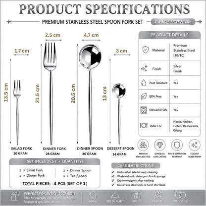 Essential Cutlery Set Slim Design