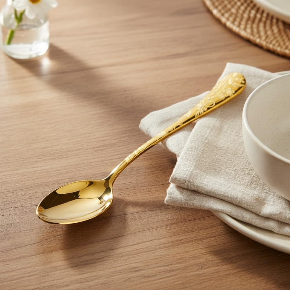 Manishaware Floral Stainless Steel Cutlery Set