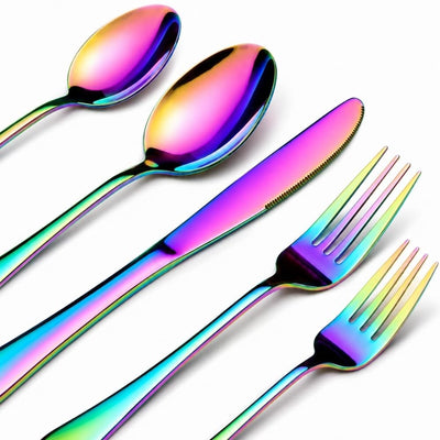 Rainbow Premium Cutlery Set Mirror Design