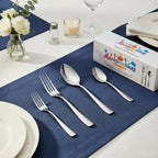 Silver Mirror Indian cutlery set, rust resistant stainless steel, a perfect wedding, housewarming, corporate and festival gift