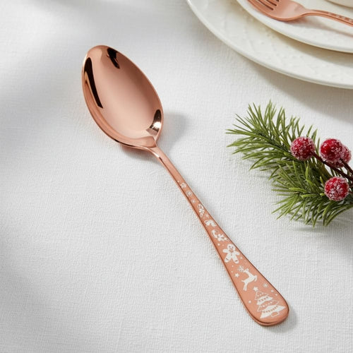 Rosegold Dinner Spoon Festive Design