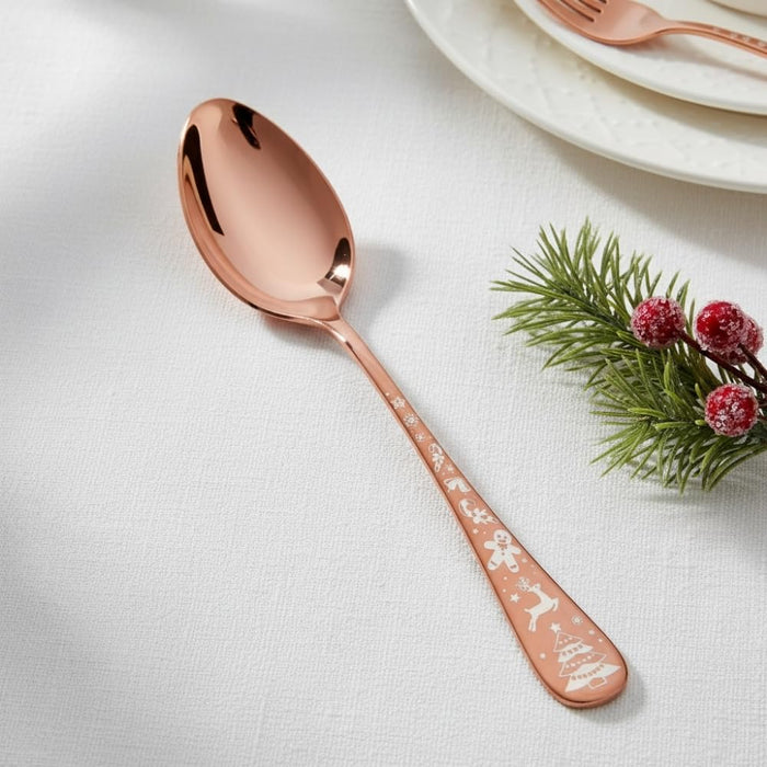 Rosegold Dinner Spoon Festive Design