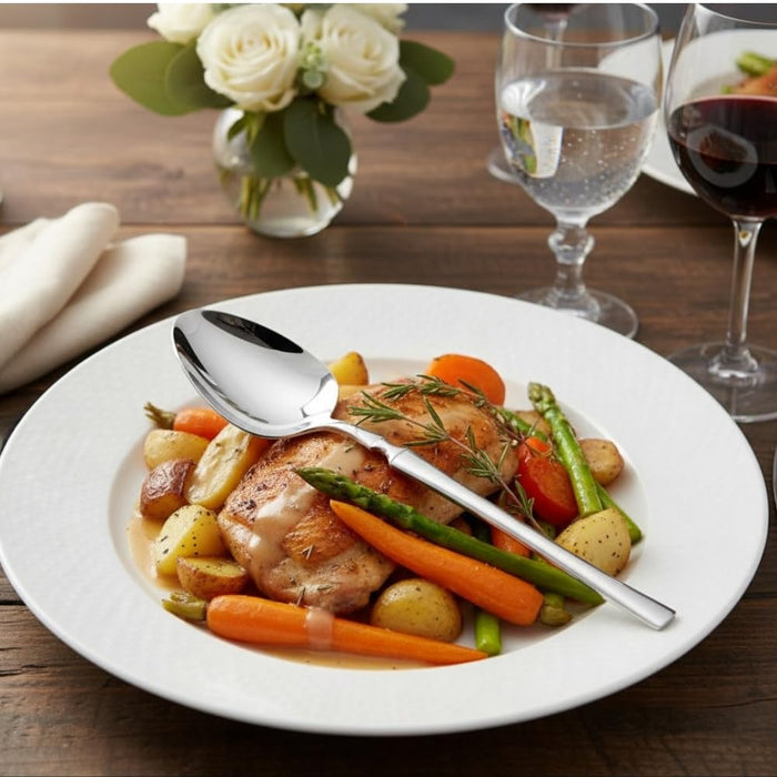 Silver Dinner Spoon Elegant Design