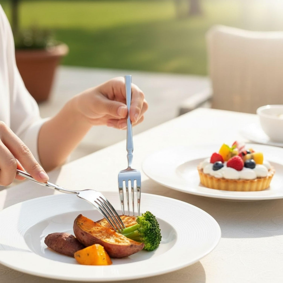 Silver spoon and fork combo with Elegant handles, a perfect wedding, housewarming, corporate and festival gift