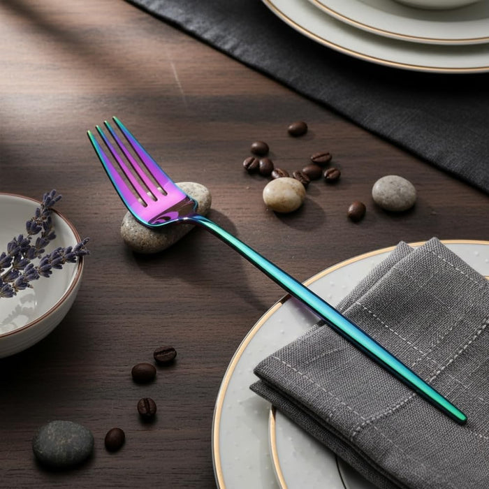 Rainbow Dinner Fork Slim Design