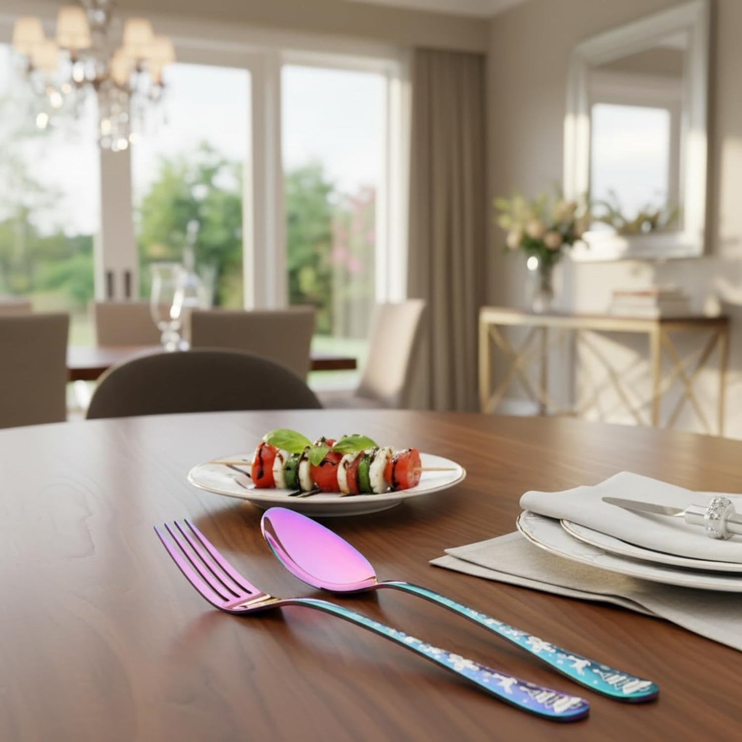 Dinner Fork Spoon Festive Design