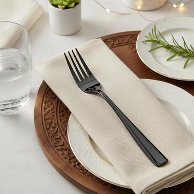 Black Dinner Fork Mirror Design