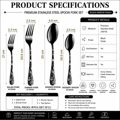 Essential Cutlery Set Floaral Design