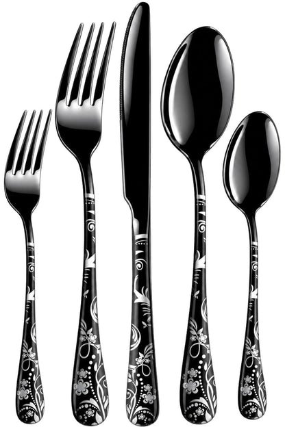 Premium Cutlery Set Floral Design